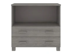 Aparador cómoda cómoda armario mueble organizador cocina salón luz 85 x 35 x 80 cm madera maciza de pino gris 02_0032160
