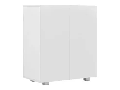 Aparador cómoda cómoda armario mueble organizador cocina salón brillante 71 x 35 x 80 cm madera contrachapada blanco 02_0030767