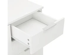 Aparador cómoda cómoda armario mueble organizador cocina salón brillante 71 x 35 x 80 cm madera contrachapada blanco 02_0030767