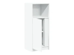 Aparador cómoda cómoda armario mueble organizador cocina salón salón con LED 42,5 x 34 x 100 cm madera contrachapada blanco 02_0029771