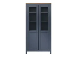 Aparador cómoda cómoda armario mueble organizador cocina salón Hill 85 x 37 x 170,5 cm madera maciza de pino gris 02_0035676
