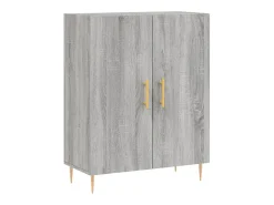 Aparador cómoda cómoda armario mueble organizador cocina salón salón alto Sonoma 69,5 x 34 x 180 cm madera contrachapada gris 02_0035607