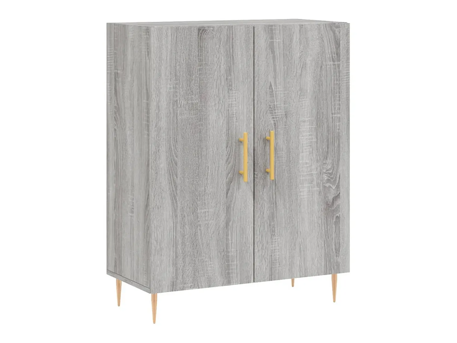 Aparador cómoda cómoda armario mueble organizador cocina salón salón alto Sonoma 69,5 x 34 x 180 cm madera contrachapada gris 02_0035607