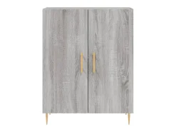 Aparador cómoda cómoda armario mueble organizador cocina salón salón alto Sonoma 69,5 x 34 x 180 cm madera contrachapada gris 02_0035607