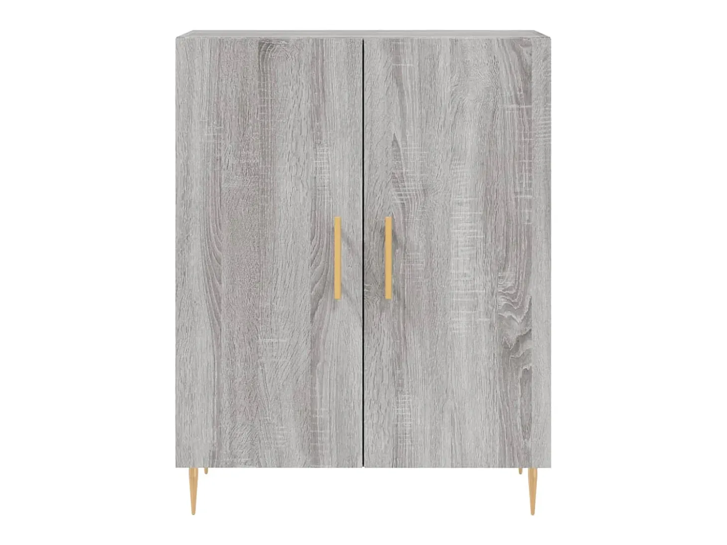 Aparador cómoda cómoda armario mueble organizador cocina salón salón alto Sonoma 69,5 x 34 x 180 cm madera contrachapada gris 02_0035607