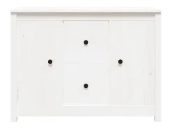Aparador cómoda cómoda armario mueble organizador cocina salón salón 100 x 35 x 74 cm madera maciza de pino blanco 02_0030156