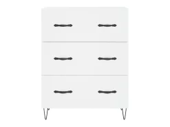 Aparador cómoda cómoda armario mueble organizador cocina salón salón alto 69,5 x 34 x 180 cm madera contrachapada blanco 02_0032573