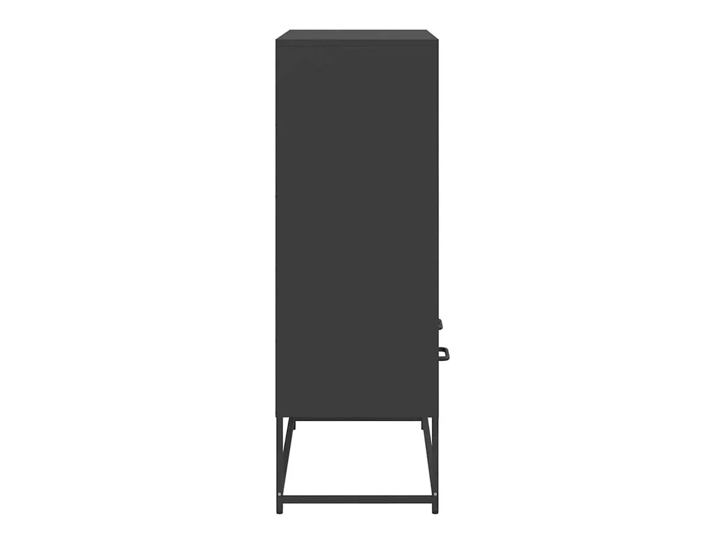 Aparador cómoda cómoda armario mueble organizador cocina salón salón alto 68 x 39 x 111,5 cm acero negro 02_0034962