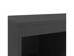 Aparador cómoda cómoda armario mueble organizador cocina salón salón alto 68 x 39 x 111,5 cm acero negro 02_0034962