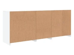 Aparador cómoda cómoda armario mueble organizador cocina salón salón con luces LED 162 x 37 x 67 cm blanco 02_0029833