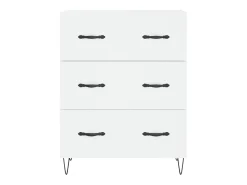 Aparador cómoda cómoda armario mueble organizador cocina salón salón alto 69,5 x 34 x 180 cm madera contrachapada blanco 02_0032732