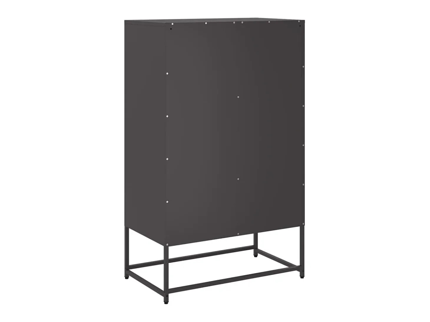Aparador cómoda cómoda armario mueble organizador cocina salón salón alto 68 x 39 x 111,5 cm acero negro 02_0034963