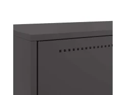 Aparador cómoda cómoda armario mueble organizador cocina salón salón alto 68 x 39 x 111,5 cm acero negro 02_0034963