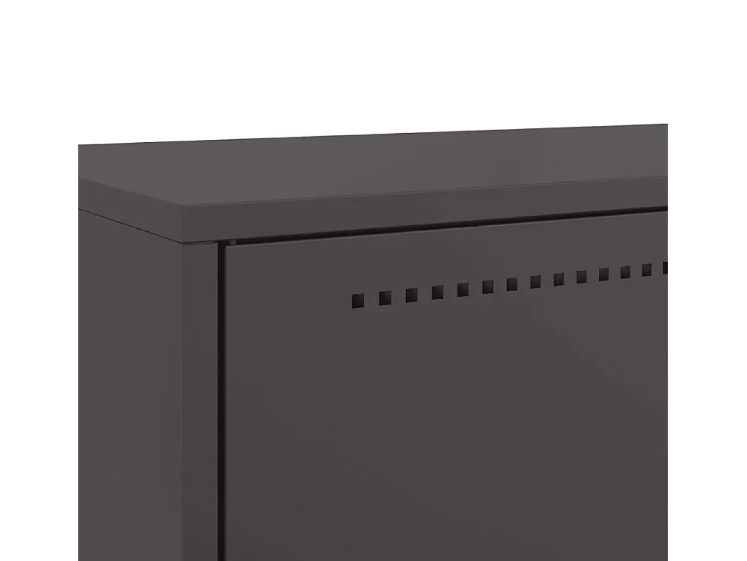 Aparador cómoda cómoda armario mueble organizador cocina salón salón alto 68 x 39 x 111,5 cm acero negro 02_0034963