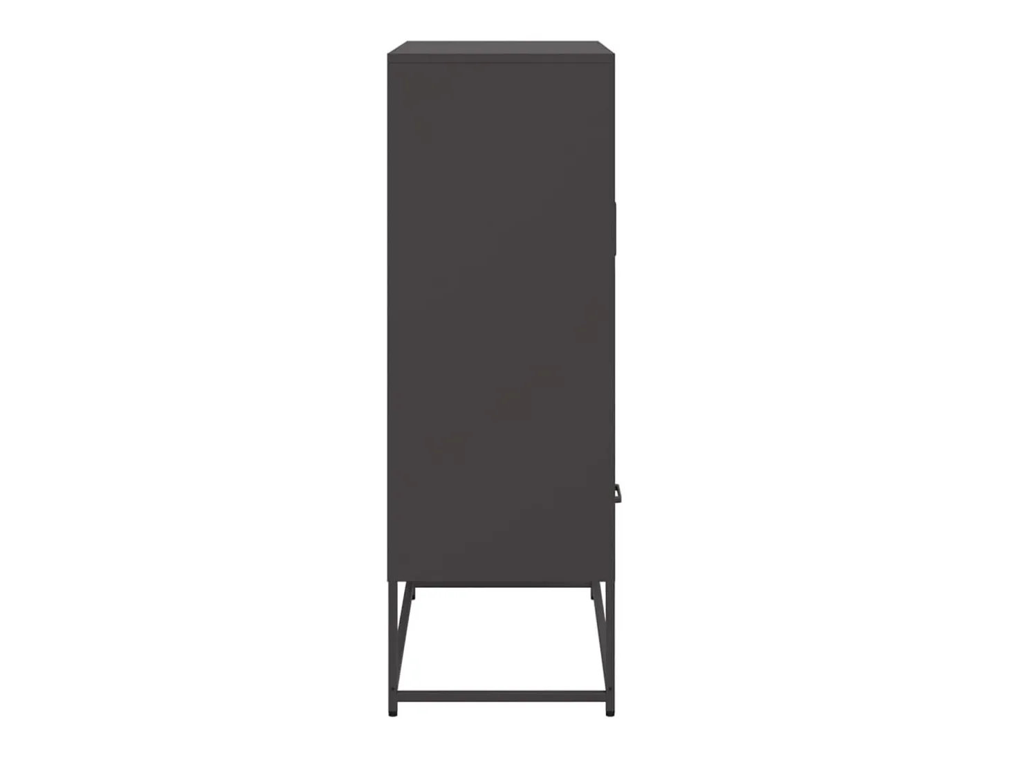 Aparador cómoda cómoda armario mueble organizador cocina salón salón alto 68 x 39 x 111,5 cm acero negro 02_0034963