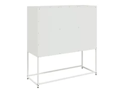 Aparador cómoda cómoda armario mueble organizador cocina salón salón 100,5 x 39 x 107 cm acero blanco 02_0030143