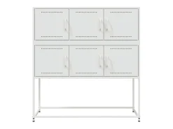 Aparador cómoda cómoda armario mueble organizador cocina salón salón 100,5 x 39 x 107 cm acero blanco 02_0030143