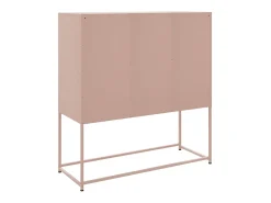 Aparador cómoda cómoda armario mueble organizador cocina salón salón alto 100,5 x 39 x 107 cm acero rosa 02_0035153