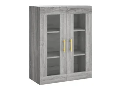 Aparador cómoda cómoda armario mueble organizador cocina salón salón alto Sonoma 69,5 x 34 x 180 cm madera contrachapada gris 02_0035612