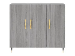 Aparador cómoda cómoda armario mueble organizador cocina salón salón Sonoma 90 x 34 x 80 cm madera contrachapada gris 02_0036547