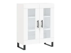 Aparador cómoda cómoda armario mueble organizador cocina salón salón alto 69,5 x 34 x 180 cm madera contrachapada blanco 02_0032627