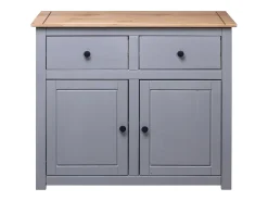 Aparador cómoda cómoda armario mueble organizador cocina salón salón 93 x 40 x 80 cm Pino macizo Surtido Panamá gris 02_0031810