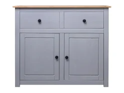 Aparador cómoda cómoda armario mueble organizador cocina salón salón 93 x 40 x 80 cm Pino macizo Surtido Panamá gris 02_0031810