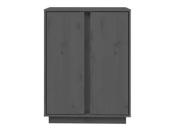 Aparador cómoda cómoda armario mueble organizador cocina salón salón 60 x 35 x 80 cm madera maciza de pino gris 02_0031797
