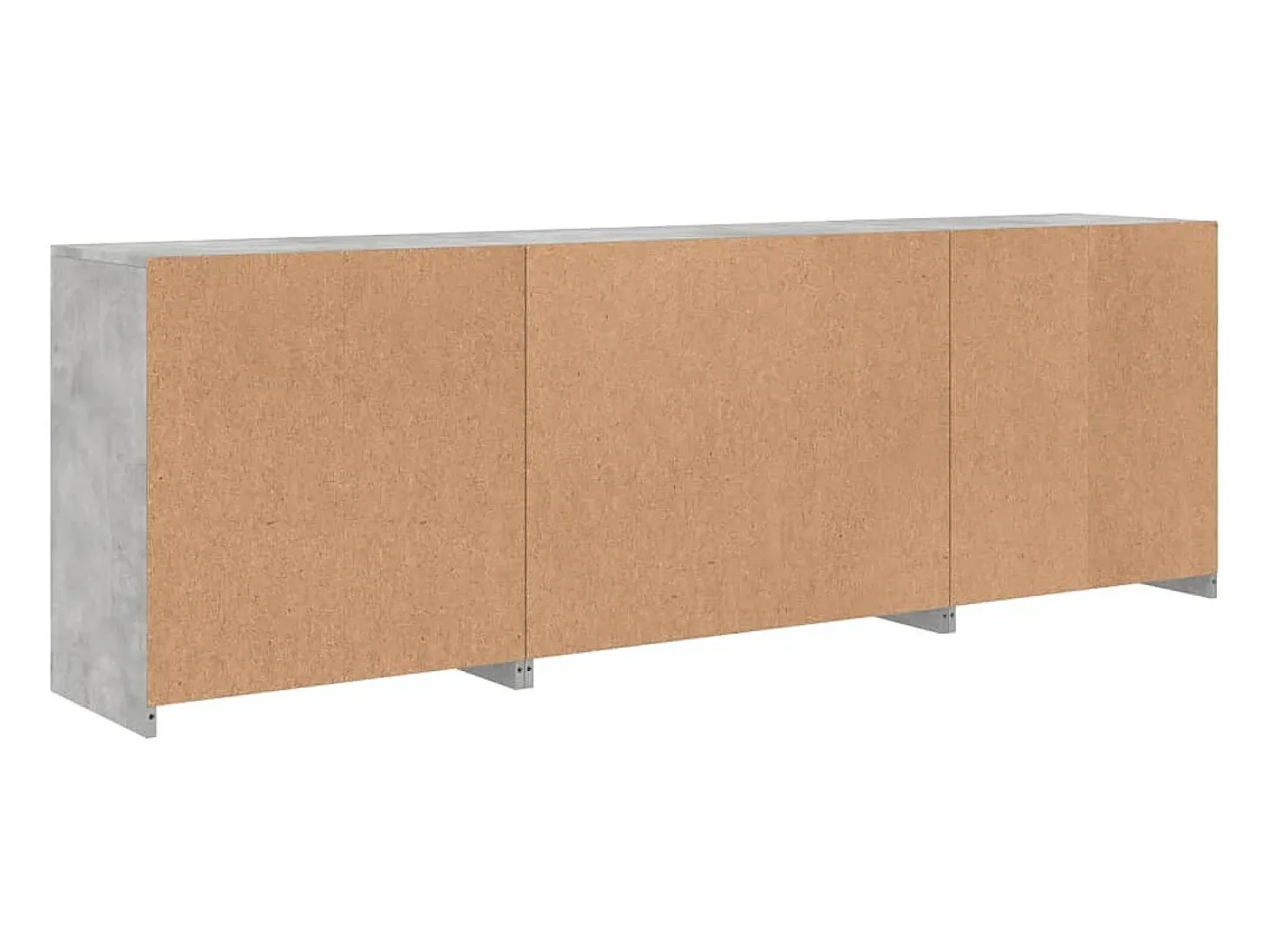 Aparador cómoda cómoda armario mueble organizador cocina salón salón con luces LED 202 x 37 x 67 cm gris 02_0029991