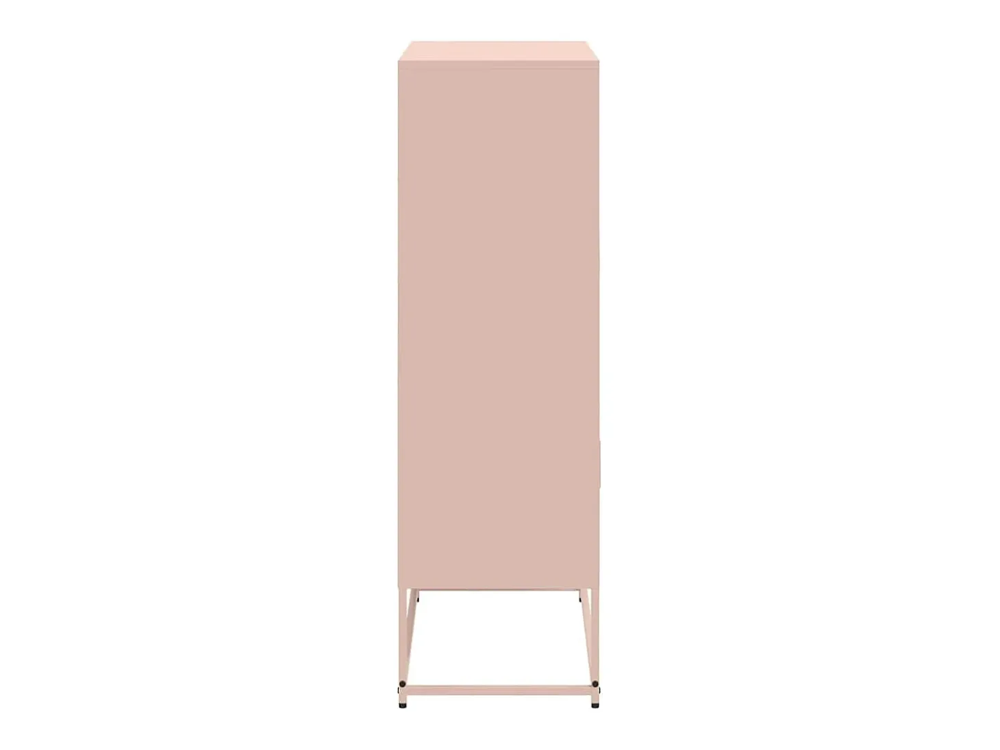 Aparador cómoda cómoda armario mueble organizador cocina salón salón alto 68,5 x 38,5 x 123,5 cm acero rosa 02_0035161