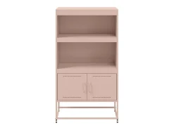 Aparador cómoda cómoda armario mueble organizador cocina salón salón alto 68,5 x 38,5 x 123,5 cm acero rosa 02_0035161