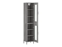 Aparador cómoda cómoda armario mueble organizador cocina salón salón alto Sonoma 34,5 x 34 x 180 cm madera contrachapada gris 02_0035218