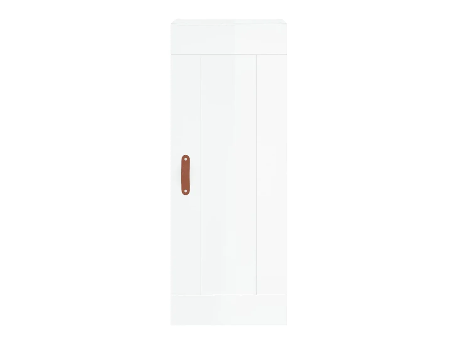 Aparador cómoda cómoda armario mueble organizador cocina salón salón alto brillo 34,5 x 34 x 180 cm madera contrachapada blanco 02_0032797