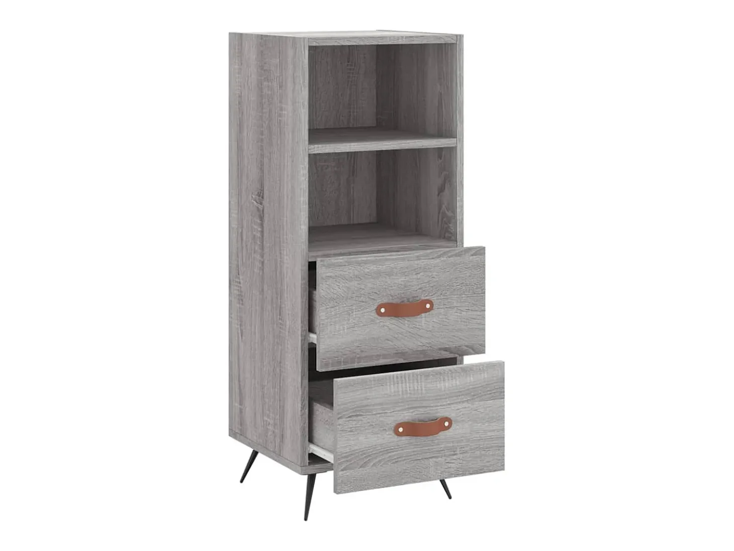 Aparador cómoda cómoda armario mueble organizador cocina salón salón Sonoma 34,5 x 34 x 90 cm madera contrachapada gris 02_0036343