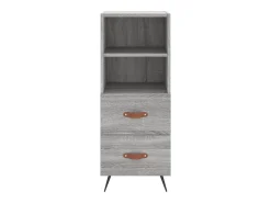 Aparador cómoda cómoda armario mueble organizador cocina salón salón Sonoma 34,5 x 34 x 90 cm madera contrachapada gris 02_0036343