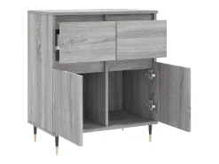 Aparador cómoda cómoda armario unidad de almacenamiento organizador cocina salón salón Sonoma 60 x 35 x 70 cm madera contrachapada gris 02_0036395