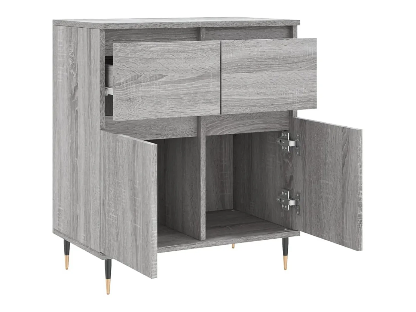 Aparador cómoda cómoda armario unidad de almacenamiento organizador cocina salón salón Sonoma 60 x 35 x 70 cm madera contrachapada gris 02_0036395