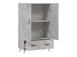 Aparador cómoda cómoda armario mueble organizador cocina salón salón alto 69,5 x 31 x 115 cm madera contrachapada gris 02_0034477