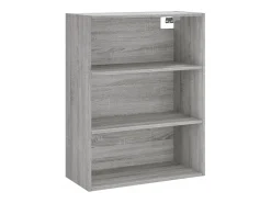 Aparador cómoda cómoda armario mueble organizador cocina salón salón alto Sonoma 69,5 x 34 x 180 cm madera contrachapada gris 02_0035437