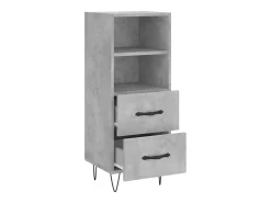 Aparador cómoda cómoda armario mueble organizador cocina salón salón 34,5 x 34 x 90 cm madera contrachapada gris 02_0031880