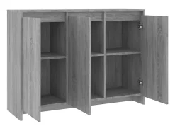 Aparador cómoda cómoda armario mueble organizador cocina salón salón Sonoma 102 x 33 x 75 cm madera contrachapada gris 02_0036268
