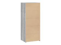 Aparador cómoda cómoda armario mueble organizador cocina salón salón alto Sonoma 50 x 41 x 124 cm madera contrachapada gris 02_0035370