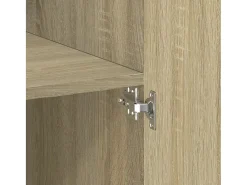 Aparador cómoda cómoda armario mueble organizador cocina salón salón alto Sonoma 80 x 42,5 x 185 cm madera contrachapada marrón 02_0034209