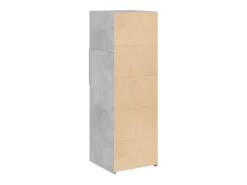 Aparador cómoda cómoda armario mueble organizador cocina salón salón alto 40 x 42,5 x 124 cm madera contrachapada gris 02_0034438