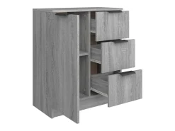 Aparador cómoda cómoda armario unidad de almacenamiento organizador cocina salón salonsonoma 60 x 30 x 70 cm madera contrachapada gris 02_0036379