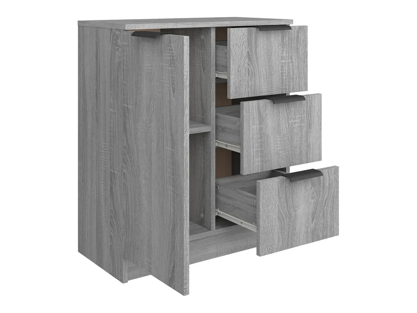 Aparador cómoda cómoda armario unidad de almacenamiento organizador cocina salón salonsonoma 60 x 30 x 70 cm madera contrachapada gris 02_0036379