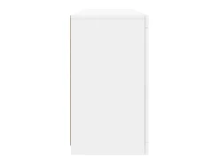 Aparador cómoda cómoda armario mueble organizador cocina salón salón con luces LED 163 x 37 x 67 cm blanco 02_0029835