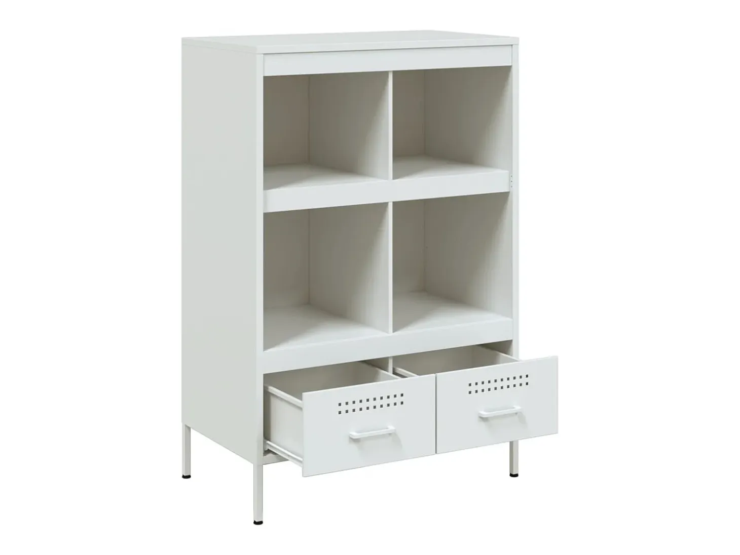 Aparador cómoda cómoda armario mueble organizador cocina salón salón alto 68 x 39 x 101,5 cm acero blanco 02_0032485