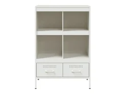Aparador cómoda cómoda armario mueble organizador cocina salón salón alto 68 x 39 x 101,5 cm acero blanco 02_0032485