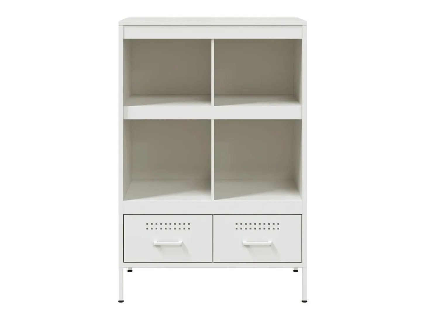 Aparador cómoda cómoda armario mueble organizador cocina salón salón alto 68 x 39 x 101,5 cm acero blanco 02_0032485